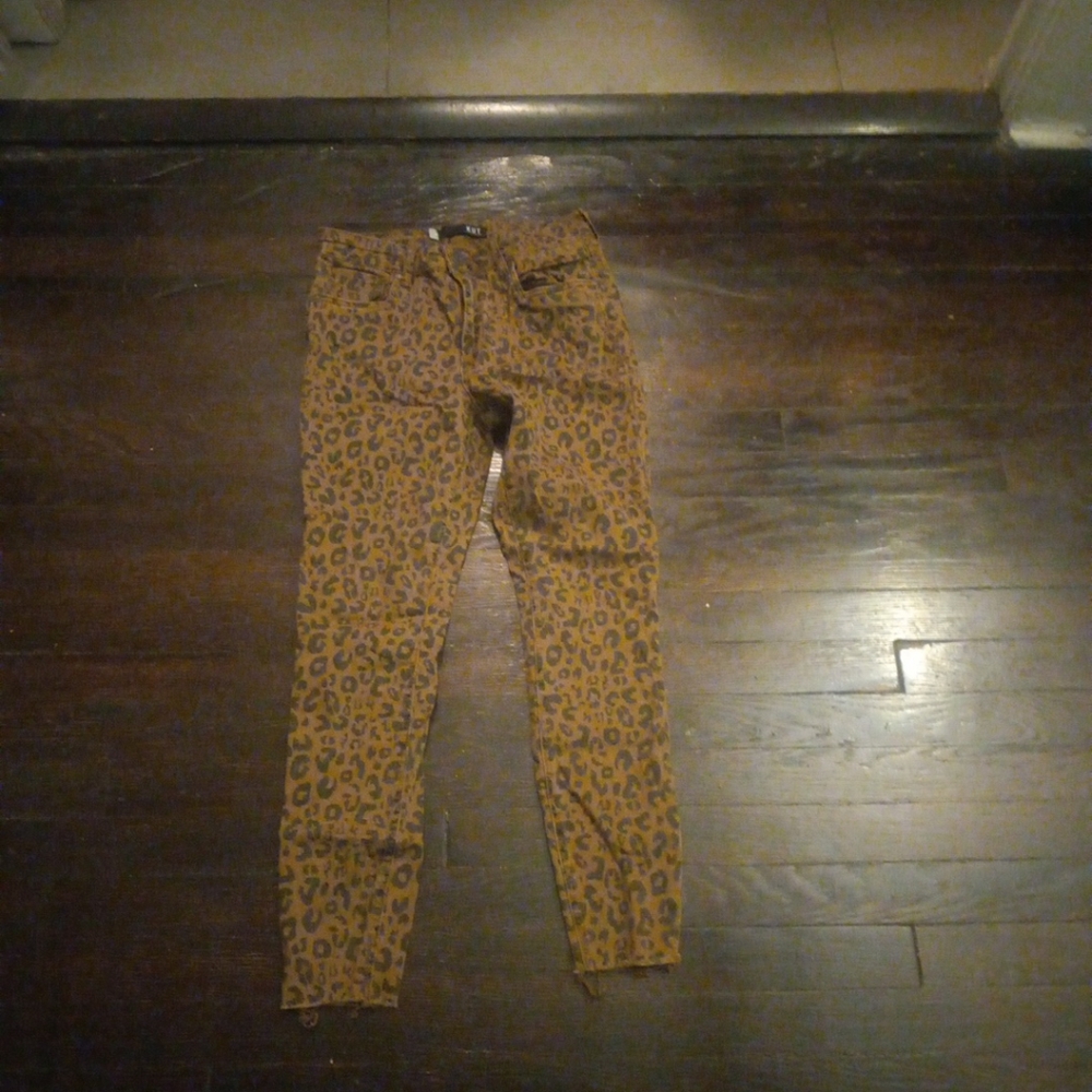 Kut High Rise Ankle Skinny Size 6 Womans Jeans Color Leppard Buttons Pockets